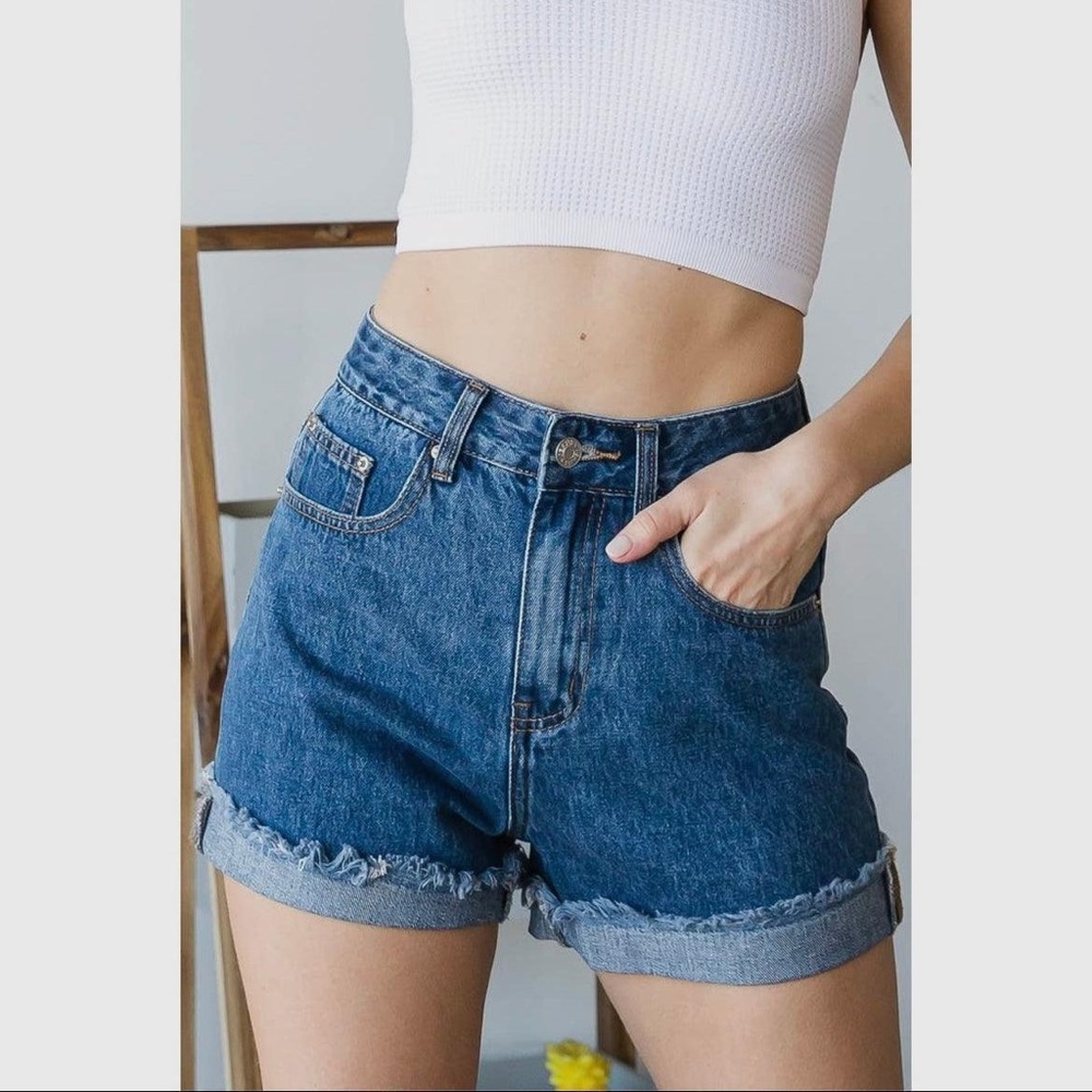Veveret High Waist Denim Shorts